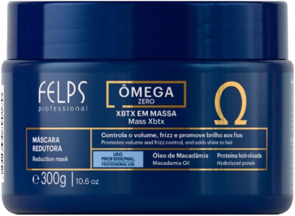 Botox Redutor de Volume Controle de Frizz Alisamento Orgânico Capilar Profissional XBTX Ômega Zero Sem Formol Óleo de Macadâmia Professional