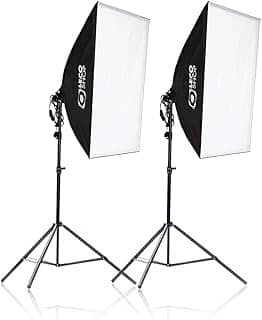 Kit Youtuber 2 Softbox 50 X 70 E27 Luz + 2 Tripés 2m