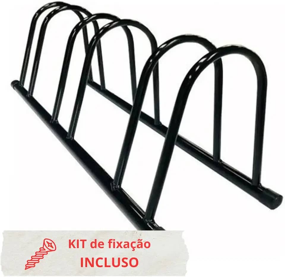Suporte Bike Chão 3 Vagas Para Condominio Casa Aro 24 ao 29 Bicicletas