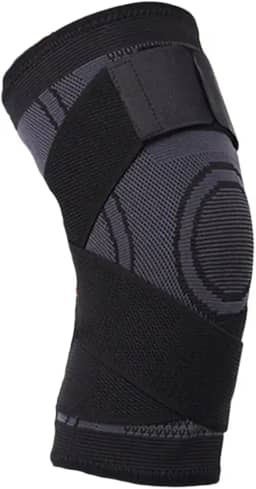 Joelheira Protetora Esportiva Faixa De Compressão Ajustável Ortopedica Para Dores Ideal Para Esportes de velocidade Ginastica Volei Basquete Futbebol (1, Preto)