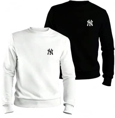 Kit 2 Moletom Gola Careca Flanelado New York Estampa Macio Estiloso