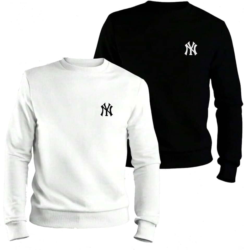 Kit 2 Moletom Gola Careca Flanelado New York Estampa Macio Estiloso