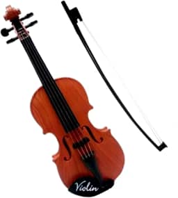 MINI VIOLINO INFANTIL ACUSTICO COM 4 CORDAS E ARCO PARA INICIANTES