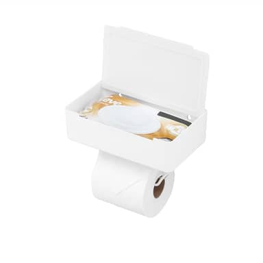 Porta Lenços e Papel Higiênico Arthi | Design Moderno e Funcional | Versátil | Gancho Integrado | Prático e Sofisticado | Fita 3M para Instalação | Espaço Otimizado | Acabamento Sustentável