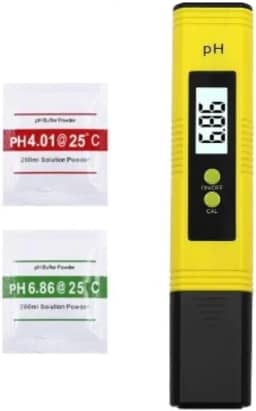 Testador Medidor Digital de PH com Display LCD, Portátil e Alta Precisão e Qualidade Piscinas Aquários Hidropônico Solução de Calibração Resolução 0,01