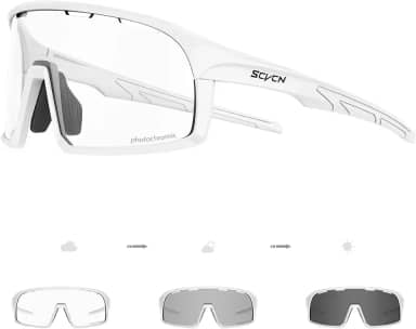 SCVCN Óculos de ciclismo fotocromáticos óculos de sol esportivos transparentes MTB BMX homens mulheres corrida dirigindo DZ-S145