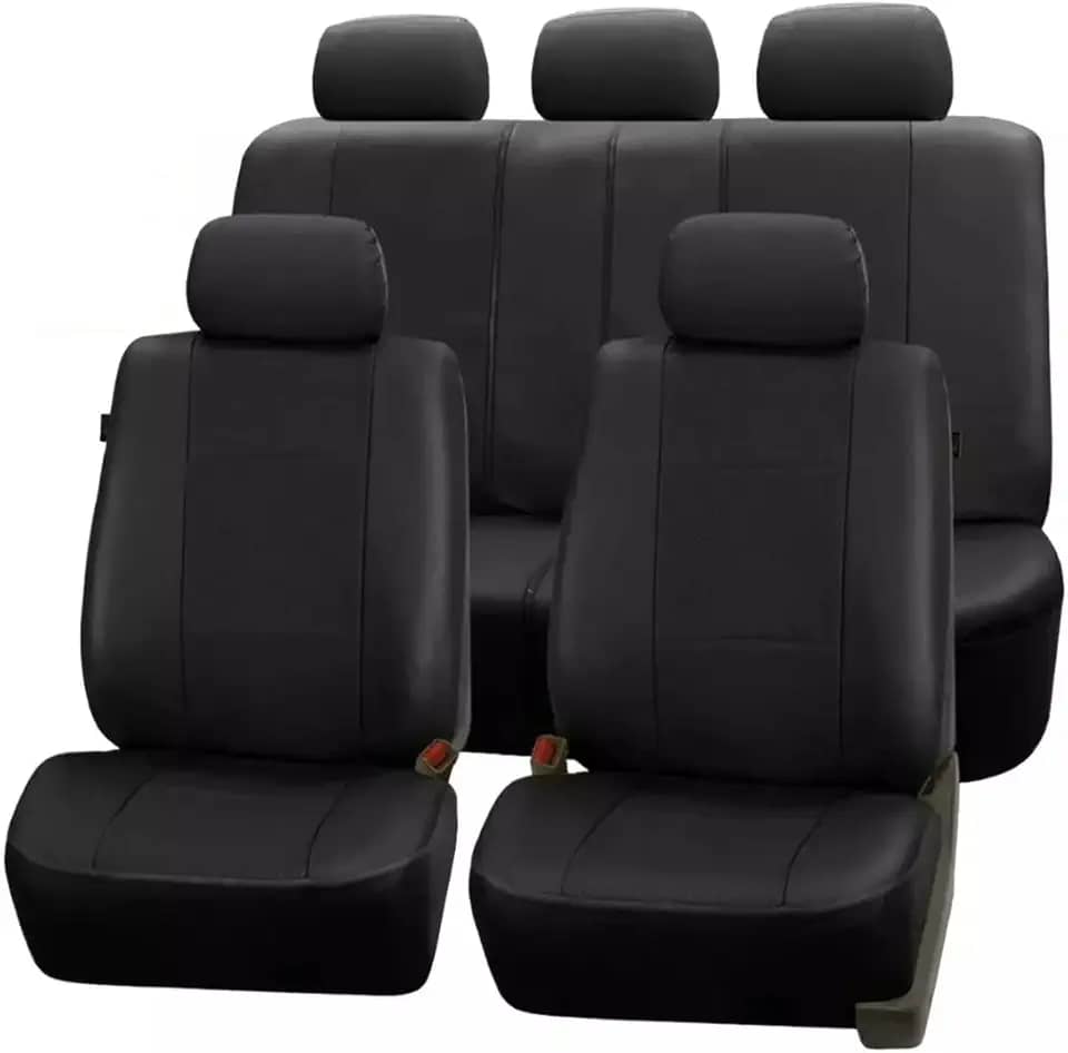 Jogo de Capa em Couro Para Banco Carro Automotivo em Couro (Fo-rd Ka Hatch 1997 a 2022, Preto)