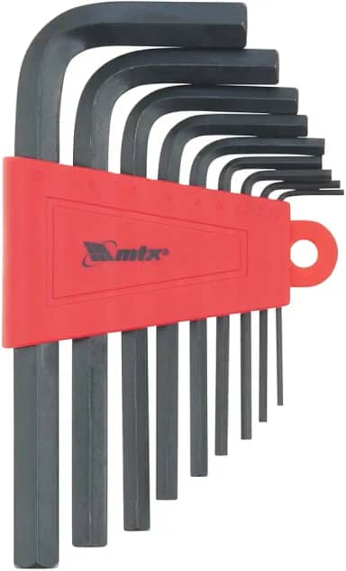 MTX Jogo de Chaves Allen 5 mm com 20 Peças – Aço Cromo Vanádio Fosfatizado e Alta Dureza HRC