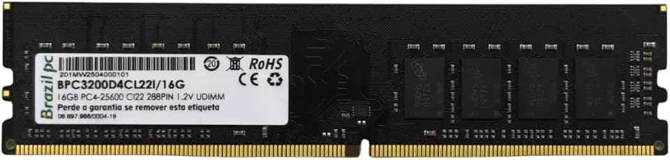 Memória RAM 16GB DDR4 3200MHz Formato UDIMM Latência CL22 - Alto Desempenho em Jogos