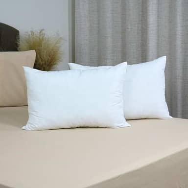 Travesseiro de Pluma de Ganso Sintético, Branco, 68x48cm, 200 Fios, Poliéster, Enchimento Macio, Hipoalergênico, Para Uso Interior (2)