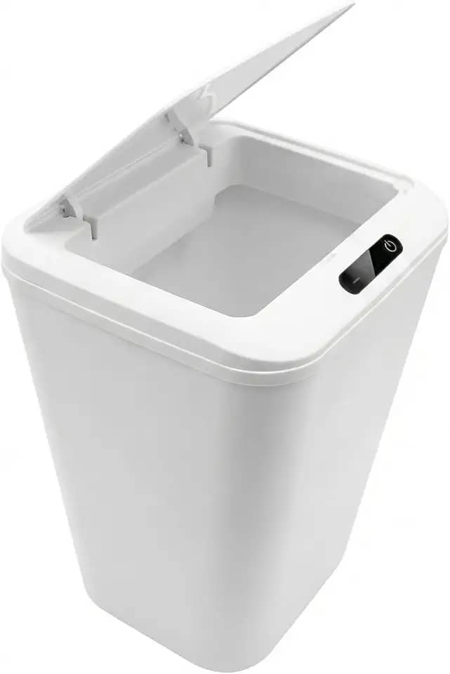Kirk Lixeira Automática Inteligente com Sensor de Aproximação 18L | Abertura Sem Toque, Design Moderno Minimalista, Vedação Anti-Odor | Silenciosa para Banheiro, Cozinha e Escritório