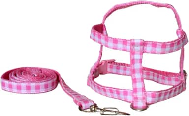 MY PET BRASIL Coleira Para Cachorros N°0 Coleira Ajustável Passeio E Viagem Xadrez Confortável E Resistente Rosa