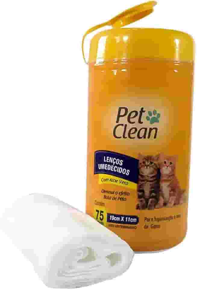 Lenço Umedecido para Gatos 75 Unidades, Pet Clean