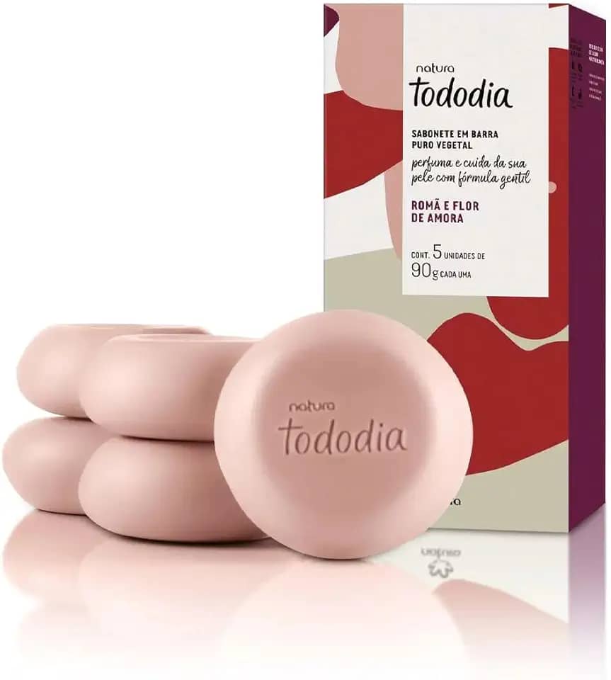 Sabonete em Barra Puro Vegetal Tododia Romã e Flor de Amora