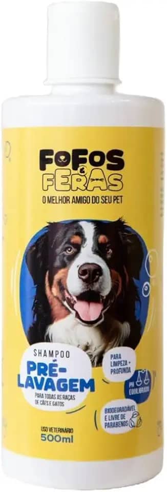 Shampoo Pré Lavagem 500ml - Todas as Raças Cães e Gatos - Limpeza Profunda