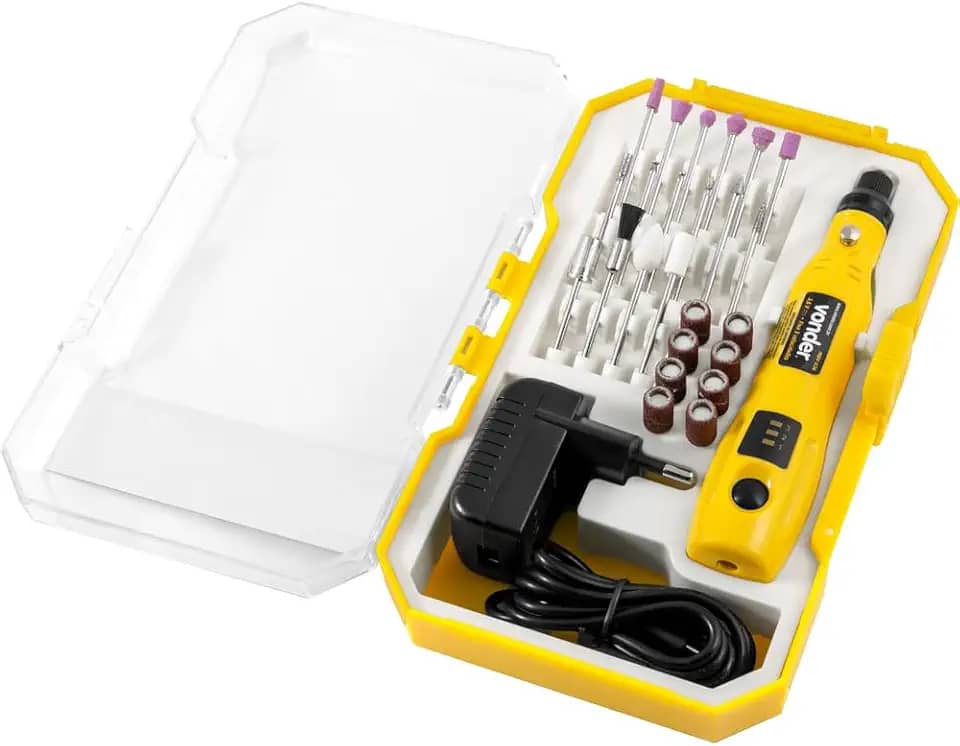 Vonder, Microrretífica A Bateria 3,6 V, Bivolt, Com 24 Acessórios, Mbv 036.