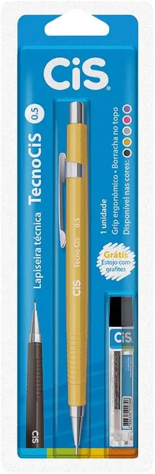 Lapiseira Técnica 0.9mm + Grafite, CiS, TecnoCis, 250.5201, Amarela