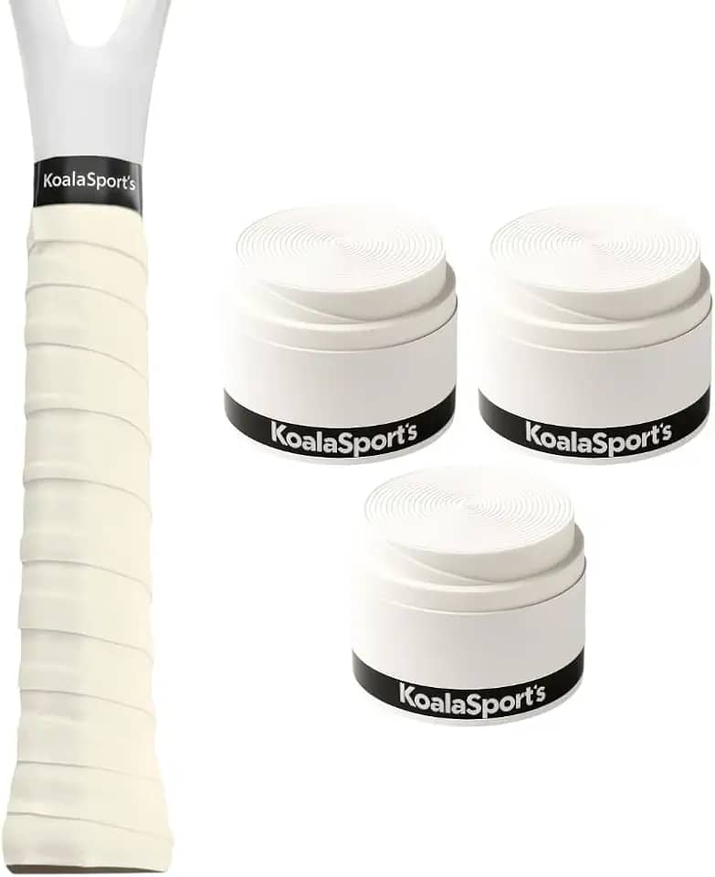 Overgrip Esportivo Premium para Raquete de Tênis, Beach Tennis e Padel – Kit com 3 Unidades Antiderrapantes, Alta Absorção, Confortável, Durabilidade e Performance em Quadra KOALAECOM®