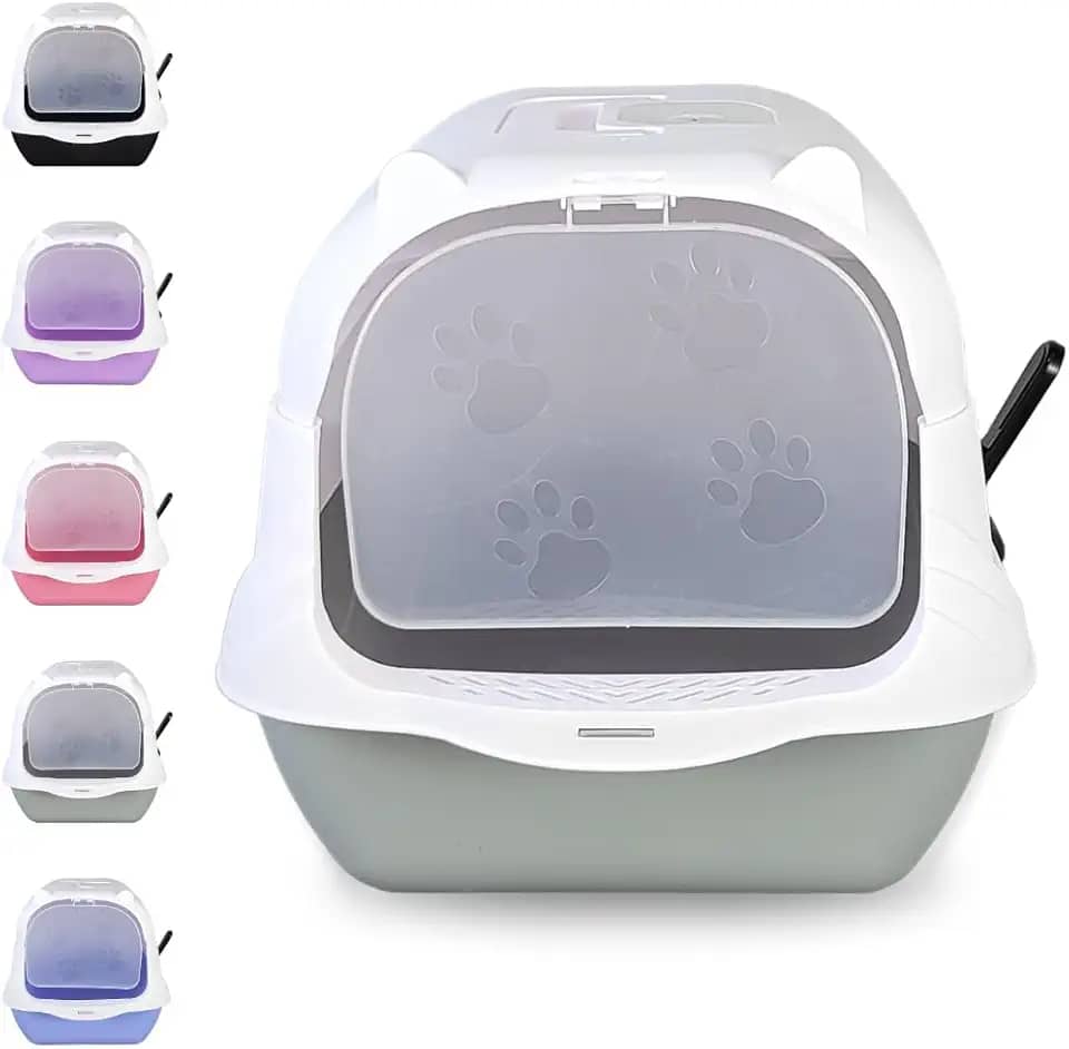 Caixa Areia Fechada Gato Autolimpante Grande Banheiro Pá