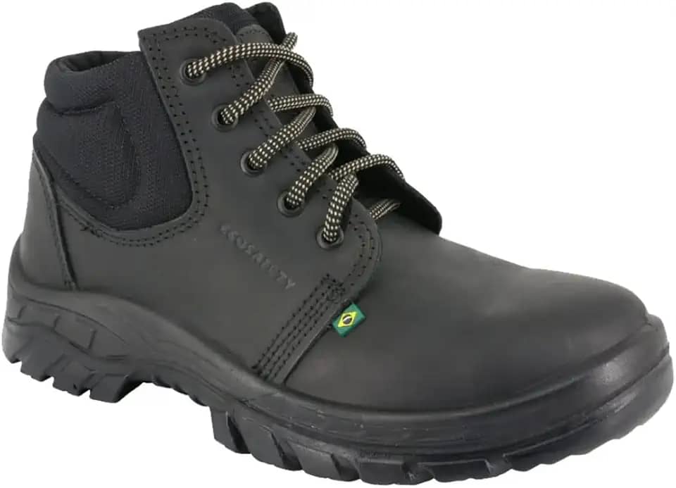 BOTA DE SEGURANÇA ECOSAFETY PS139-AP BICO DE PVC COURO LATEGO PRETO C.A 40677 Tamanho:40
