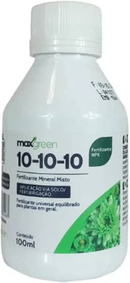 Adubo Fertilizante Forth Jardim Maxgreen 10-10-10 100ml NPK Concentrado para Flores e Frutas
