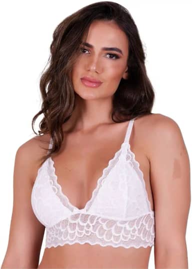 Sutiã sem Bojo de Renda Cropped Isis