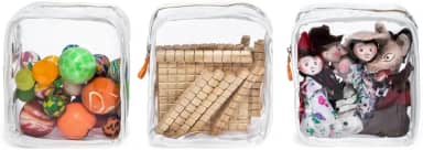 Trio Mini Box de Organizadores de Brinquedos cor:branco