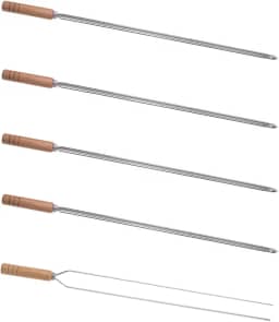 Kit 5 Espetos para Churrasco 85cm Aço Inox Kort