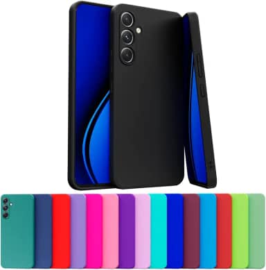 Capa Capinha Case Compatível Samsung Galaxy M55 Silicone Aveludada Com Proteção De Câmera (PRETO)