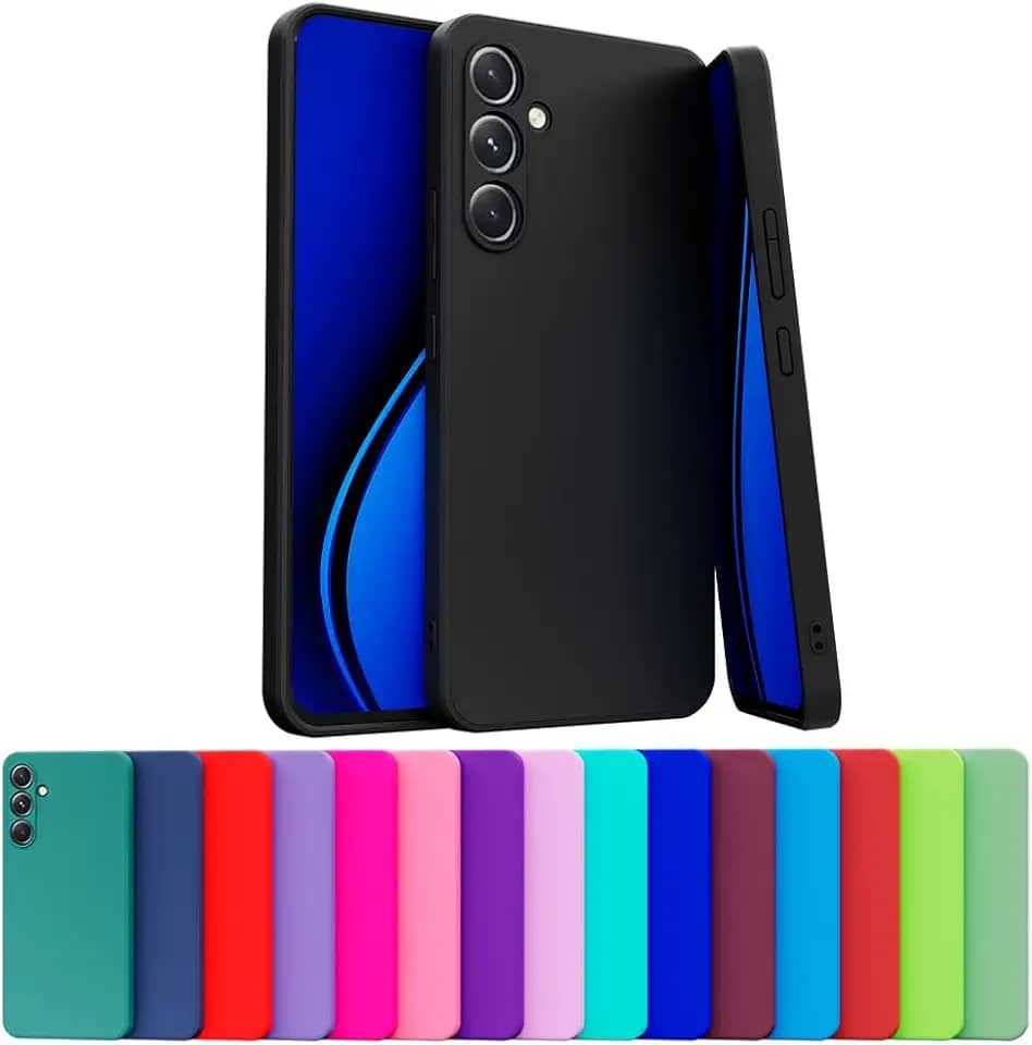 Capa Capinha Case Compatível Samsung Galaxy M55 Silicone Aveludada Com Proteção De Câmera (PRETO)