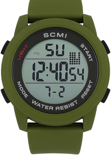 Relogio Digital masculino Esportivo, Resistente à Água, Display LCD, Pulseira de Silicone, resistente multifuncional, academia, corrida, leve