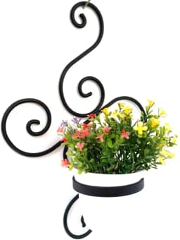 Suporte de parede p/vasos plantas Colonial de ferro. Decoração para vasos