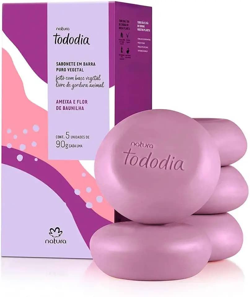 Sabonete Vegetal Tododia Ameixa e Flor de Baunilha 5un/90g