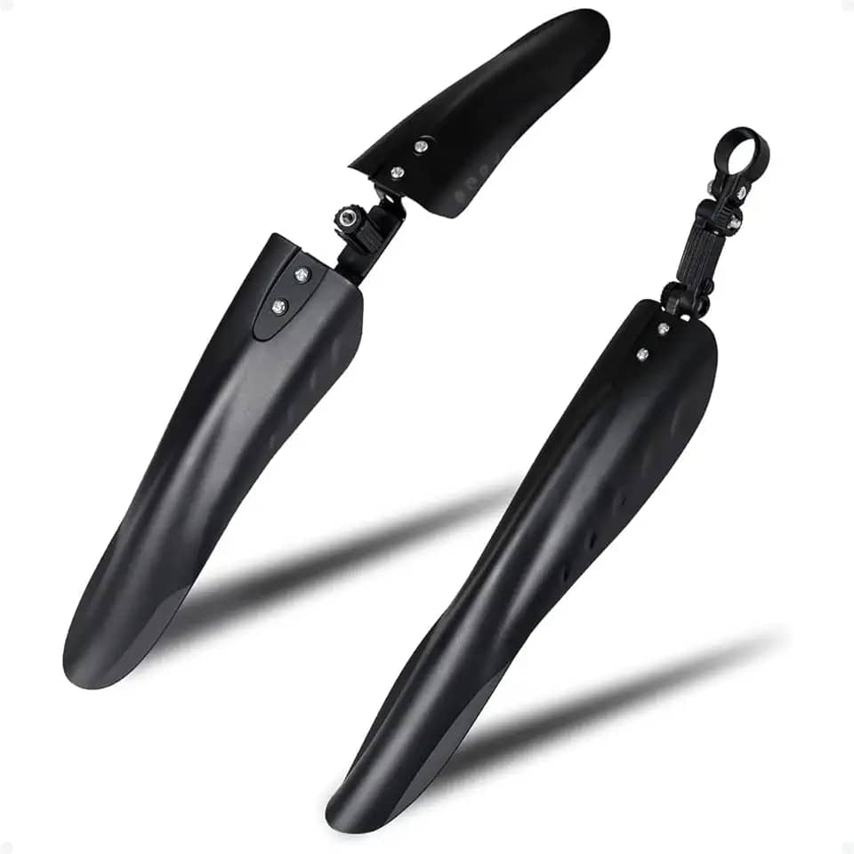 Paralamas MTB para Bike - Para-lamas Dianteiro e Traseiro, Preto, Proteção Contra Poeira, Lama e Respingos de Água