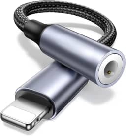 Adaptador Compativel com Lightning para Fone de Ouvido 3,5mm P2 Compatível com iPhone 5-14 Pro Max, iPad, iPod touch, com Controle de Volume e Microfone