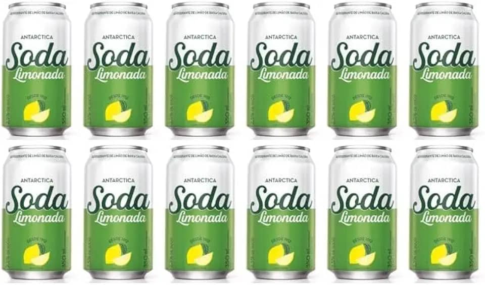 Soda Limonada Refrigerante Zero Pack Com 12 Latas De 350Ml