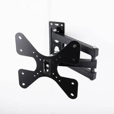 Montado na parede para TV completamente dinâmica, adequado para a maioria das televisões de ecrã plano de 19 a 37 polegadas com dobradiça giratória, suporte de parede para TV inclinável, design de asa