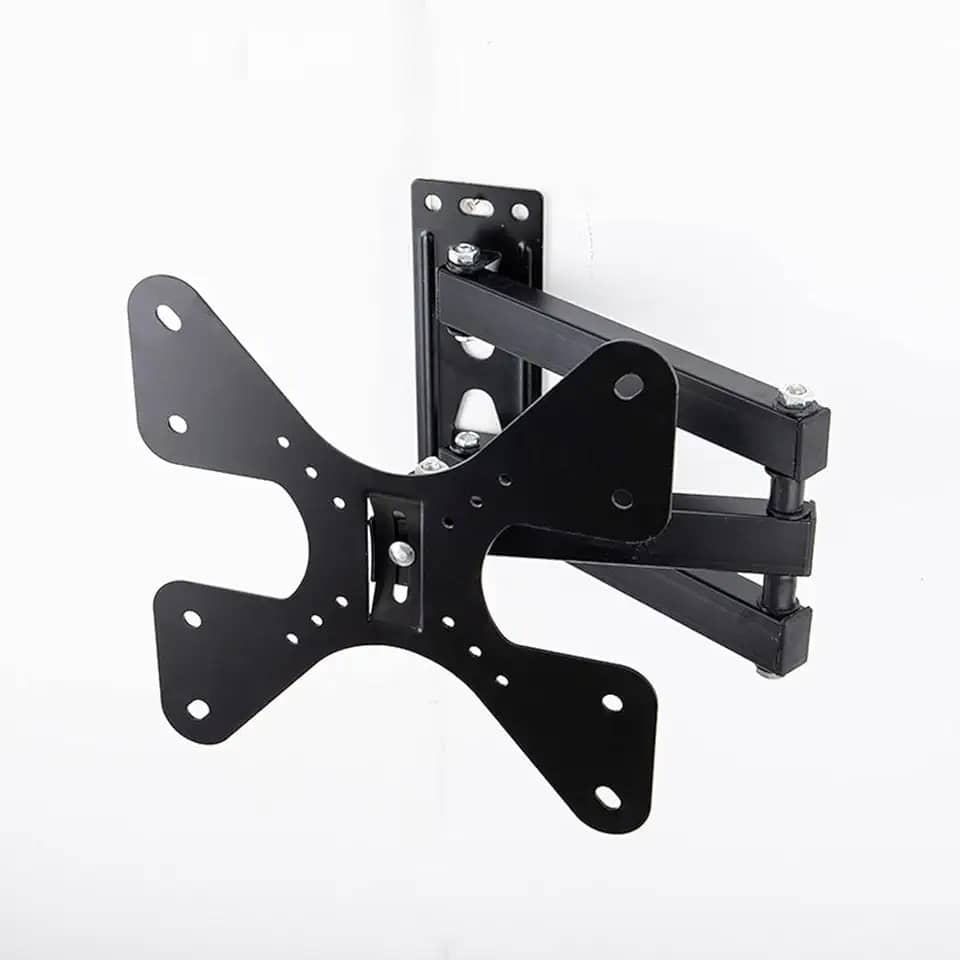 Montado na parede para TV completamente dinâmica, adequado para a maioria das televisões de ecrã plano de 19 a 37 polegadas com dobradiça giratória, suporte de parede para TV inclinável, design de asa