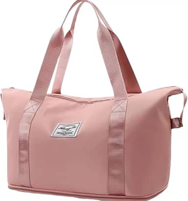 Bolsa De Viagem Grande Hong Fu Impermeável expansível dobrável Multifuncional Multiuso (Academia, fitness, yoga e dia-a-dia) Oxford Divisores internos Porta Celular cor: Rosa