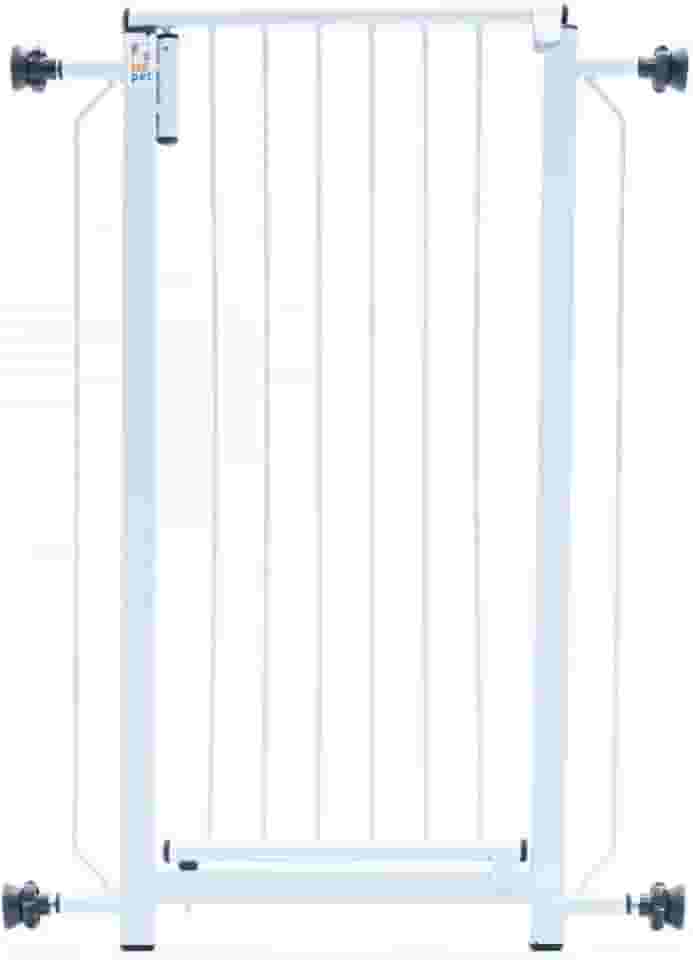 Portão Grade Proteção Para Cães Studio Flat Vão 60cm Branco NF Pet Modelo Clássico