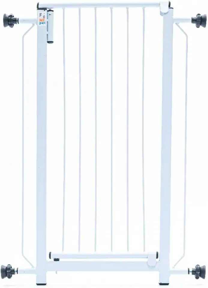 Portão Grade Proteção Para Cães Studio Flat Vão 60cm Branco NF Pet Modelo Clássico