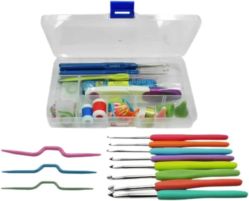 Kit De Crochê 16 Agulhas E Acessórios