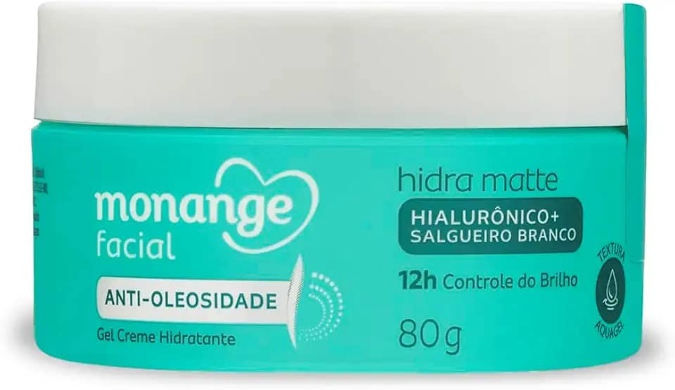 Monange Hidratante Facial Hidra Matte com Ácido Hialurônico e Salgueiro Branco 80g
