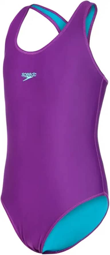 Maiô Infantil, Speedo, Vital 3, Lycra Lisa com Costas Nadador, tamanho 10 - Azul celeste