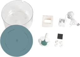 Generic Fonte de água para gatos, funciona silenciosamente, com base antiderrapante, bebedouro para cães e gatos, para gatinhos, pequenos animais e vários, Verde