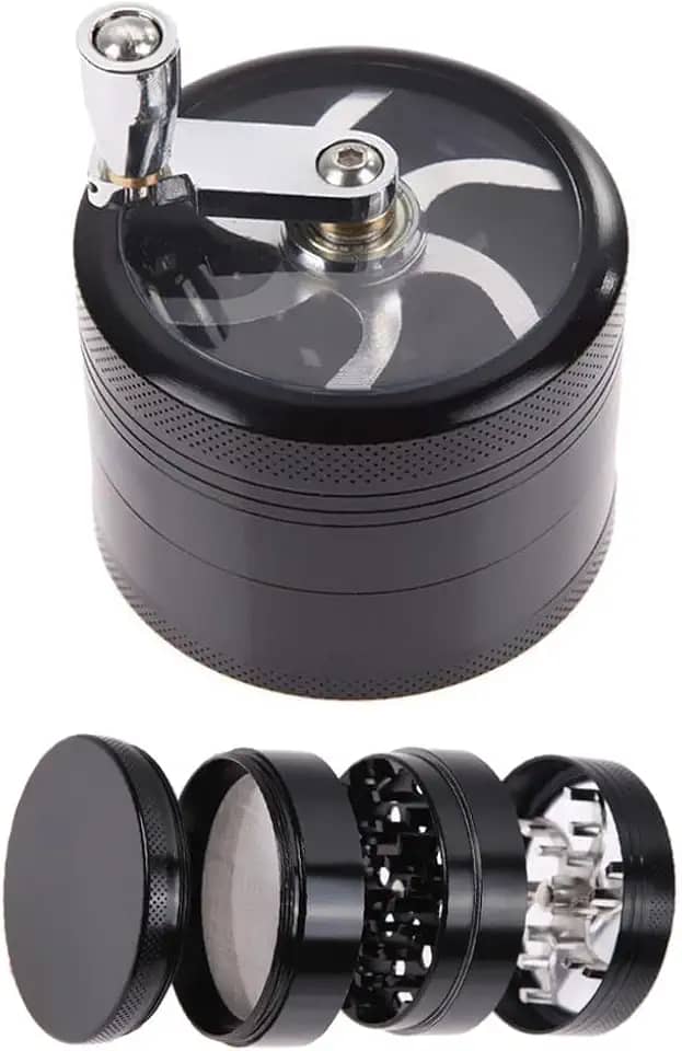 Triturador de Ervas de Metal com Lâminas Afiadas, Múltiplas Peças