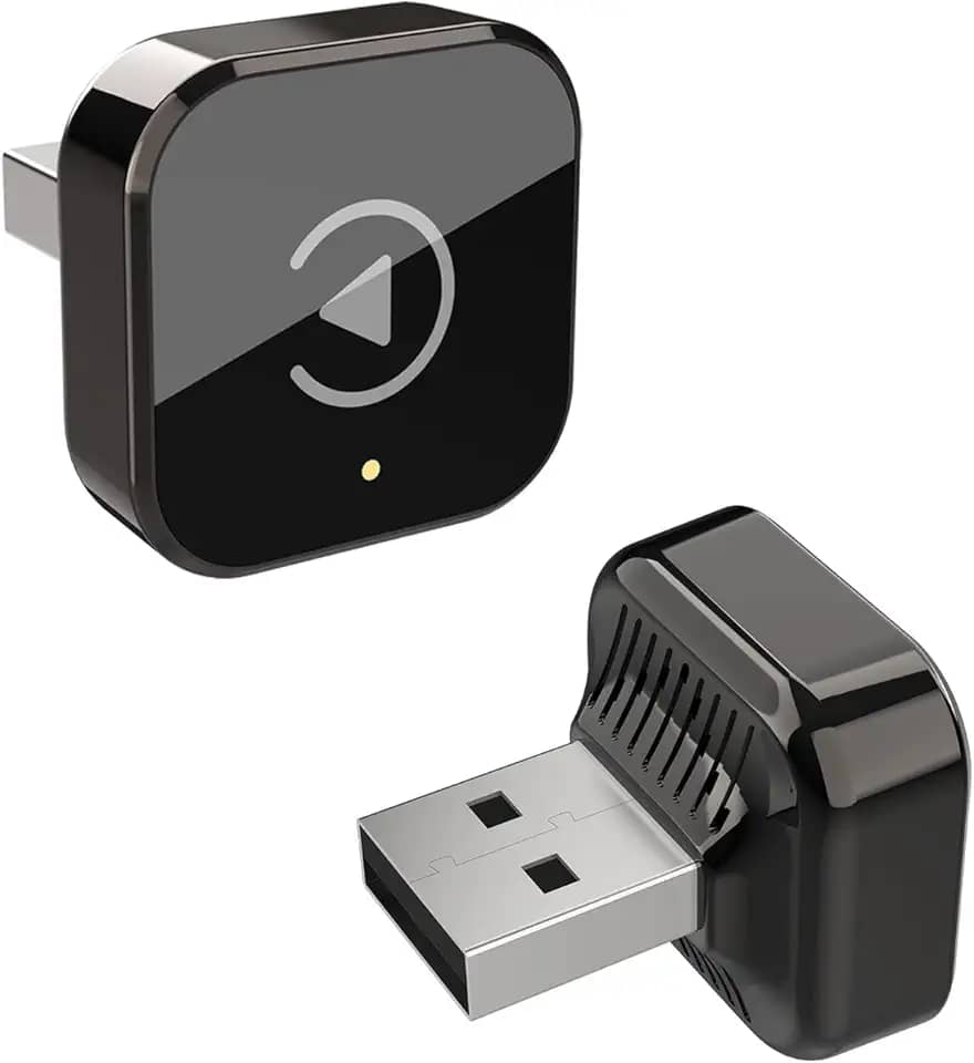 Adaptador Wireless CarPlay Android Auto 2 em 1, Conversor de Cabo para Sem Fio, para compatibilidade com Carplay USB A/C, Plug & Play, Encaixe Angular Discreto, Sem Atrasos para Carros 2016-2024.