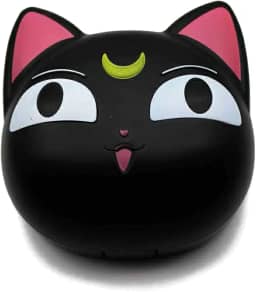 Lente de contato em forma de gato fofa, mini, viagem, caixa de lentes de contato, kit de cuidados, espelho + garrafa + suporte de pinça, Preto