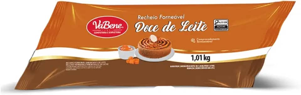 Vabene Recheio Forneável Sabor Doce De Leite 1 01Kg