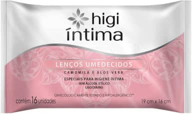 Daxx - Lencos Umed Higi Intima C/16 Camomila E Aloe Vera